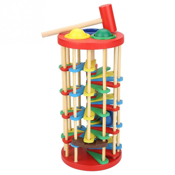 Load image into Gallery viewer, Colorful Wooden Tower Toy With Hammer CNF1 CNF5
