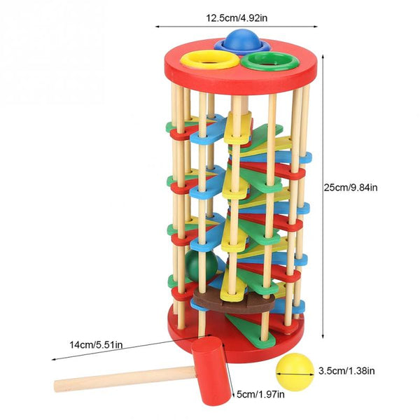 Load image into Gallery viewer, Colorful Wooden Tower Toy With Hammer CNF1 CNF5
