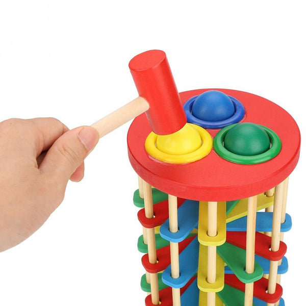 Load image into Gallery viewer, Colorful Wooden Tower Toy With Hammer CNF1 CNF5
